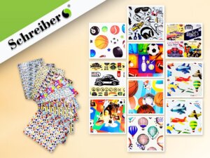 Упаковочная бумага ДЛЯ МАЛЬЧИКОВ 75х51 см (в листах), 80 г., дизайны в ассортименте S 8447