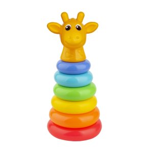 Пирамида зоопарк Жираф 25 см 8 дет в сетке У1162