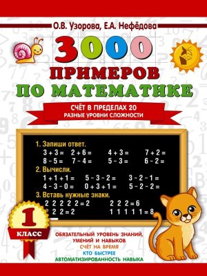 *3000 прим по Матем  1 Счет в пред 20 Разные ур сложности