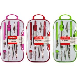 Готовальня 7 предм корпус асс 3цв 5093601