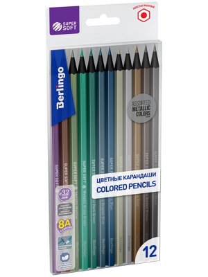Карандаши 12цв металлик SuperSoft Metallic SSM0506