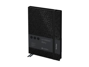Ежедневник 136л недатир A5 DoubleBlack черный срез Черный с рис Кожзам UD0_94503