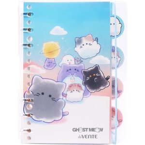 Блокнот 80стр B6 Линия Ghost Meow 4 картон разделит пластик обл 2350506