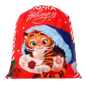 Мешок под сладости Новогодняя почта 290*340 Красный 7002483
