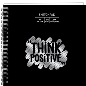 Скетчпад 20л 195х195мм Positive Спираль 200г/м2 СПСФ20153