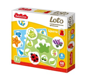 Лото Baby Toys Цвета с деревянными фишками 04924