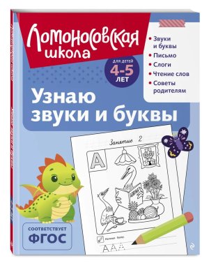 Узнаю звуки и буквы для дет 4-5 лет ЛомШк ч/б