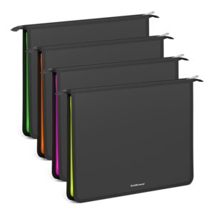 Папка для тетр на молнии A4 Matt Accent пласт асс 55049