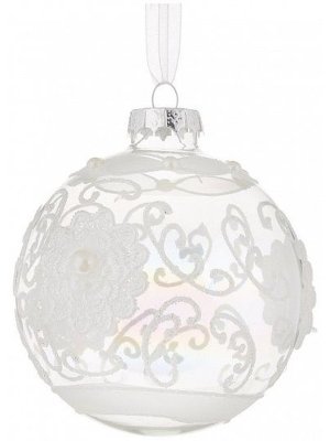 Украшение новогоднее подвесное  шар из стекла 42331