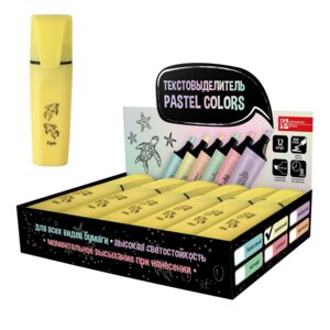 Текстовыделитель 12шт Рыбки Ванильный 105х27х17мм 58686