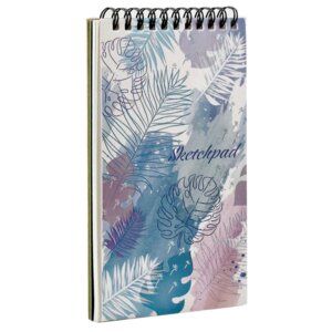 Скетчпад  45л Листья 105x195мм 4 вида бумаги Спираль 52104