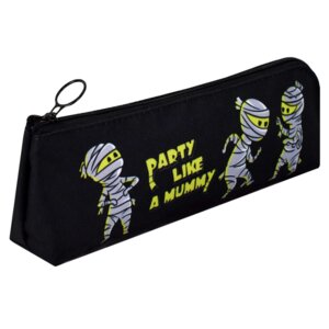 Пенал школьный 20x7,5x4см Веселые Мумии без наполнения полиэстер молния шелкография 58409