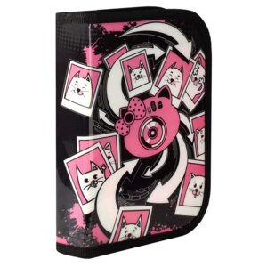 Пенал школьный 13.3x20x3.5см Селфи Кот без наполнения ПВХ молния 59501