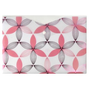 Папка на кнопке А4 Цветы 2 отд полипроп пласт 49683