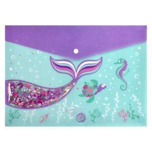 Папка на кнопке А4 Хвост Русалки 32,5х23,5x4см полипроп пласт 50962