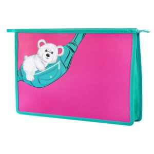 Папка для тетр на молнии А4 33х23х7см Мишка на Сумке полипроп пласт 59600