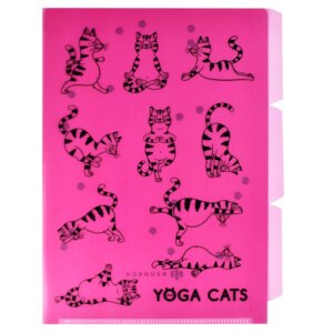 Папка уголок А4 Кот 22х31см 3 отд полипроп пласт 56643