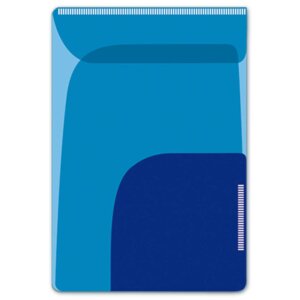 Папка уголок 2шт Голубой и Синий 11х16см 2 отд пласт 46725