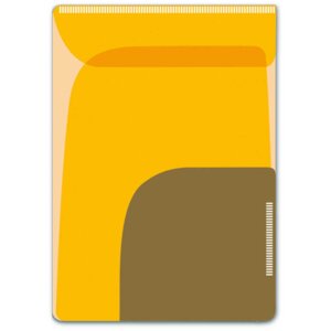 Папка уголок 2шт 11х16см Оранжевый и Хаки 2 отд пласт 46726