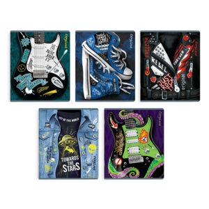 Тетрадь  48л Клетка Рок стиль 63159