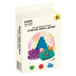 Набор для выращивания кристаллов 3в1 Лучистый Коралл Дерево фиол изумруд голуб ВКн_48902