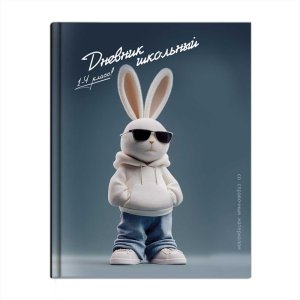 Дневник 1-4 КРУТОЙ ЗАЯЦ тиснение цв фольгой 72721
