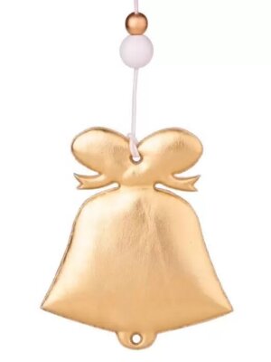 Колокольчик подвесное украшение Мягкий золотистый 8,5x1,5x10см 86354