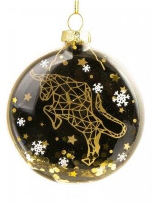 Медальон Созвездие Тельца Подвесное украшение из стекла 2,5х8,5х8см 81794