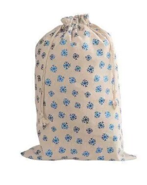 Мешочек  из хлопка "Снежинки", плотностью 70гр/м2 81717