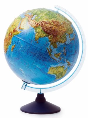 Глобус физико политич 32см интерактивный с подсв от батареек INT13200291