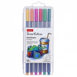 Набор Линеров 12цв на водной основе Terra Colora Travel в пласт кейсе AM_069872