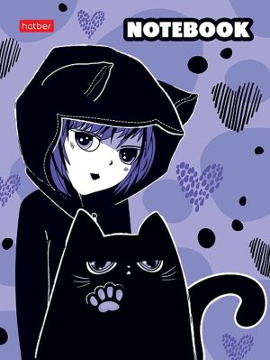 Записная книжка 80л А6 Клетка Я и мой кот 80ЗКт6В1_28796