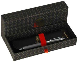 Ручка шар подарочная 1мм Синяя Agrigento металл серый серебро MAAB-SG