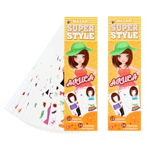 Альбом для творч Алиса 7х24 см 24 стр с контурами 12 стр с накл M-6543