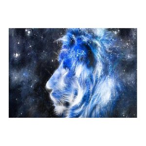 Алмазная мозаика Звездный лев холст 25х30 см M-11519