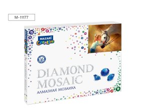 Алмазная мозаика ДЕВОЧКА И КОНЬ 40х50 см полная выкладка M-11177