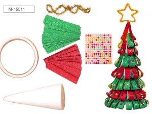 Набор для творч Елочка из лент 25 см