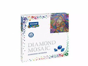 Алмазная мозаика Африканская красавица 3 30х30 см частичная выкладка M-10595