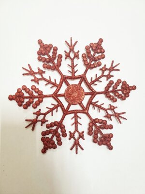 Набор золотых новогодних снежинок 16см 3шт НУ-4993