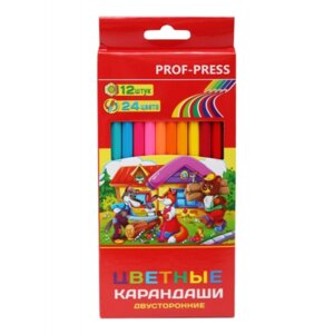 Карандаши 12шт 24цв ЛЮБИМЫЕ СЮЖЕТЫ К-3784