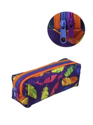 Пенал-косметичка ПЕРЬЯ (ПН-6806) оксфорд, 2 отделения