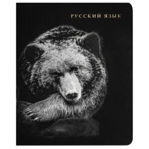 Тетрадь  48л Линия BLACKSOFT Русский язык хол ф софт-тач тисн фольгой 48-1743