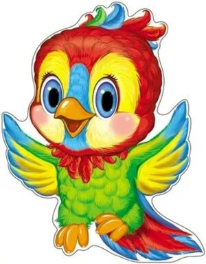 Плакат фигурный Попугай Ф-8066