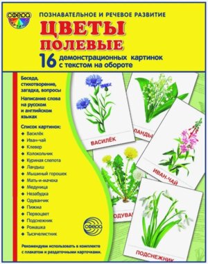 Демонстр карт Супер Полевые цветы 16 дем карт с текстом