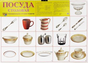 Плакат Посуда столовая