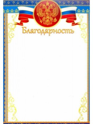 Благодарность РФ Ш-11394