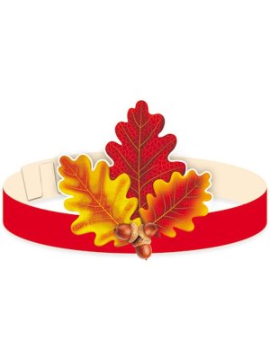 Ободок Листья дубовые желто красные МА-12080