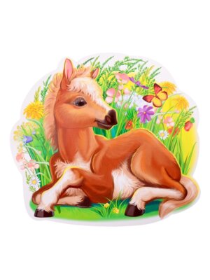 Плакат фигурный мини Жеребенок летом ФМ1-13699