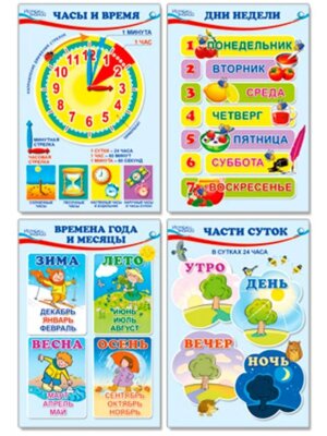 Комплект мини плакатов Ориентировка во времени