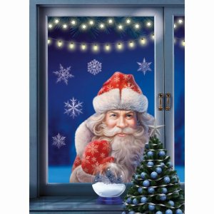 Оформительские наклейки А4 Дед мороз НМТ1-16499